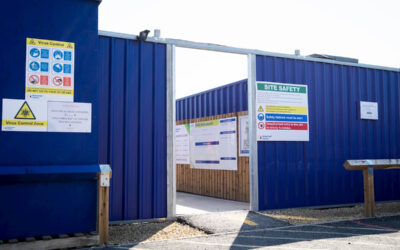 Temporary hoarding for COVID demarcation and traffic flow